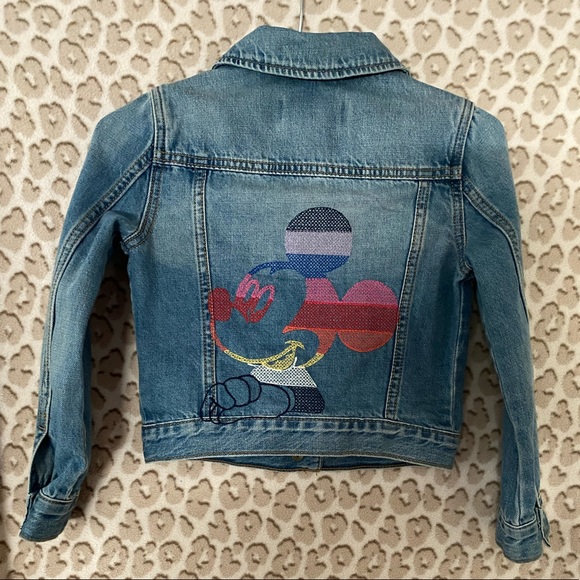 mickey mouse denim jacket gap